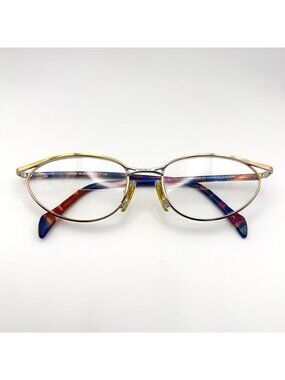 Mermaid by Portside GLD/SIL Bluetone Cat Eye Oval Metal Blue Gold Pink 53-17-135